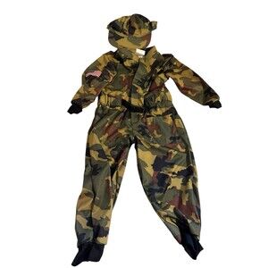 Military Army Commando Boys Soldier Strong Camo Costume Jumpsuit 2-4T - 2T/4T